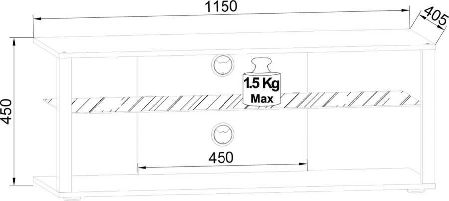 Vcm Houten TV Lowboard Castors TV Cabinet Mobile Rack Console Furniture TV Table TV Phono Glass Folas XL Houten TV Lowboard Castors TV Cabinet Mobile Rack Console Furniture TV Table TV Phono Glass Folas XL