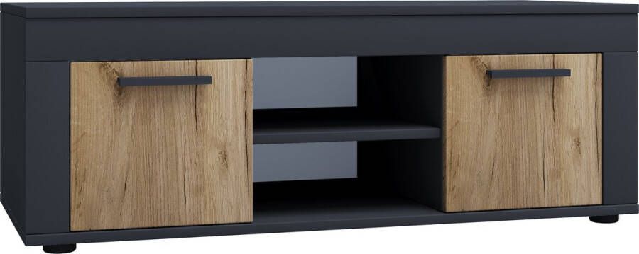 Vcm Holz TV Lowboard Möbel Fernsehschrank Tisch Konsole Fernsehtisch Breite 102 cm Usilo L