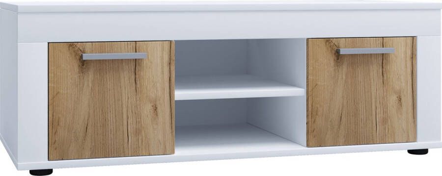 Vcm Holz TV Lowboard Möbel Fernsehschrank Tisch Konsole Fernsehtisch Breite 102 cm Usilo L