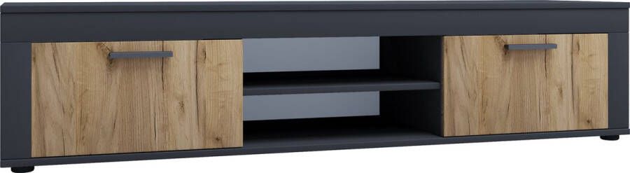 Vcm Holz TV Lowboard Möbel Fernsehschrank Tisch Konsole Fernsehtisch Breite 160 cm Usilo XL