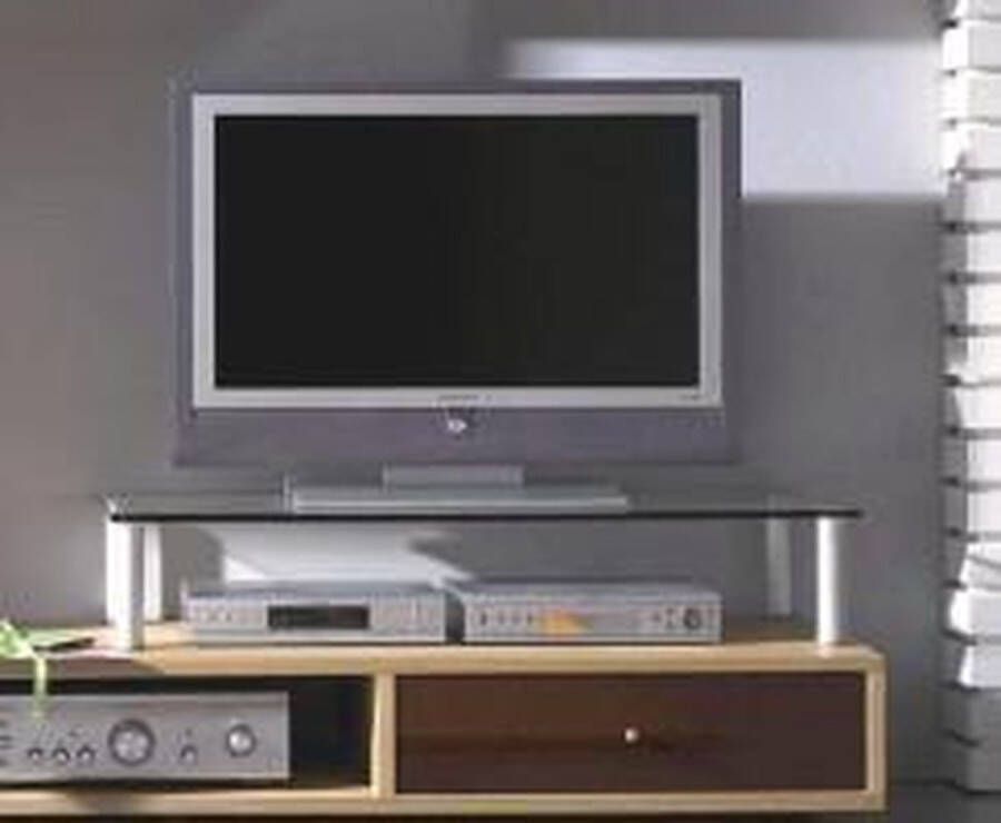 Vcm TV-opzetstuk verhoging TV-meubel aluminium glas Felino Mini TV-opzetstuk verhoging TV-meubel aluminium glas Felino Mini
