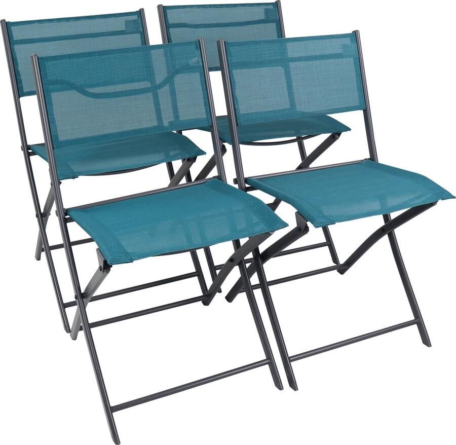 Vcm 5-tlg. Set Bistroset Esstisch Gartenset Balkonset Stuh klappbar Tisch Garten Camping Sumila 110x55