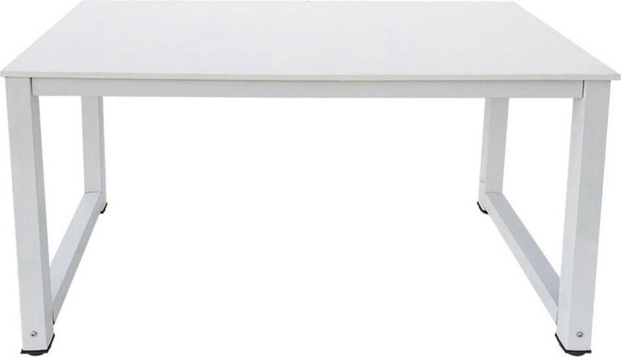 VDD Bureau computertafel keukentafel metaal hout 120 cm x 60 cm wit