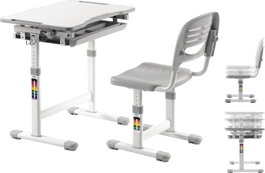 VDD Gaming Kinderbureau tekentafel met bureaustoel ergonomisch in hoogte verstelbaar schooltafel