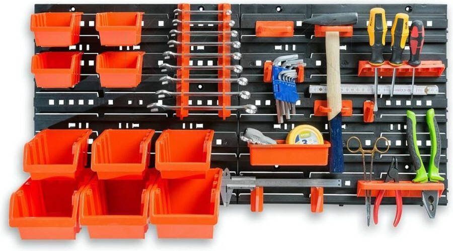 VDD Gereedschapswand opbergrek gereedschap + schroeven mutifunctioneel 31delig 80 cm breed