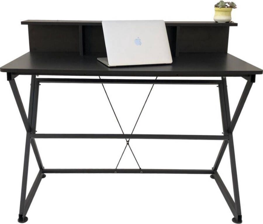VDD Industrial Vintage Design Bureau tafel computer laptop Stoer industrieel moderne stijl 110 cm breed zwart