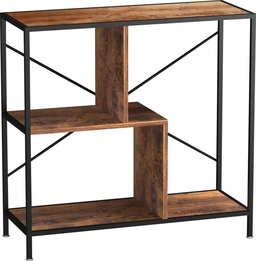 VDD Industrial Vintage Design Keukenkast industrieel keukenrek organizer 82 cm hoog vintage bruin hout