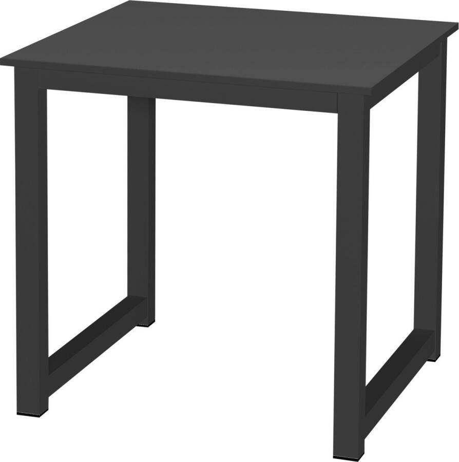VDD Keukentafel bureau tafel 75 cm x 75 cm zwart