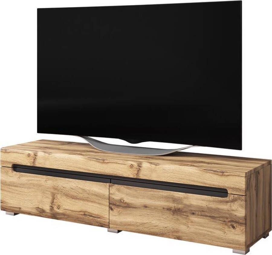 VDD TV kast TV meubel Taylor design 140 cm bruin houtstructuur