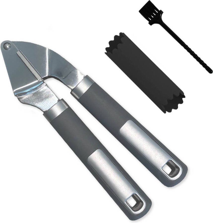 VDM Home Products VDM Home s Knoflookpers Knoflookpersen Vaatwasserbestendig Gemberpers Lookpers Kruidenpers Inclusief gratis knoflookpeller en schoonmaakkwastje