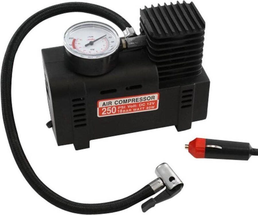 VDT Mini luchtcompressor 12 Volt Autolader Air compressor Bandenpomp Luchtdruk Elektrisch