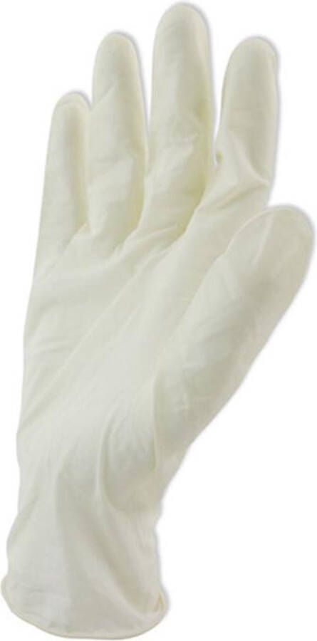 VEBA Latex wegwerp handschoenen licht gepoederd wit universeel 10 stuks