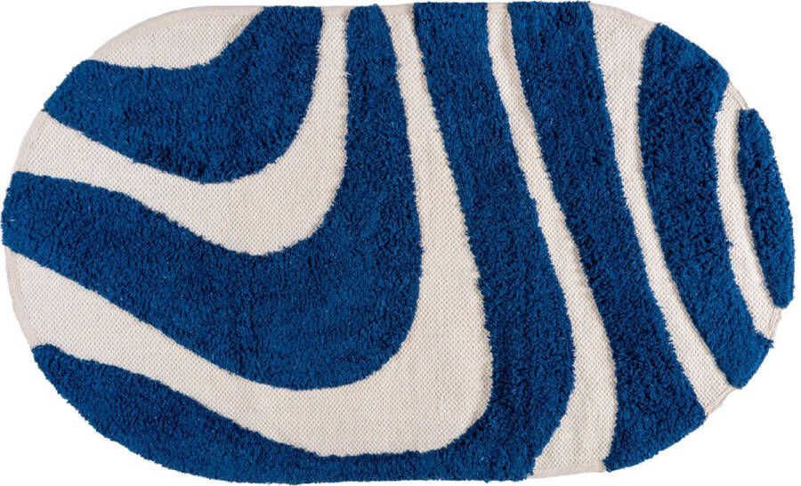 Veer Carpets Badmat Beau Blue Ovaal 50 x 80 cm