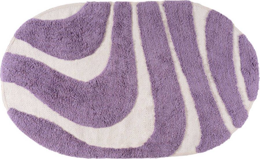 Veer Carpets Badmat Beau Purple Ovaal 50 x 80 cm
