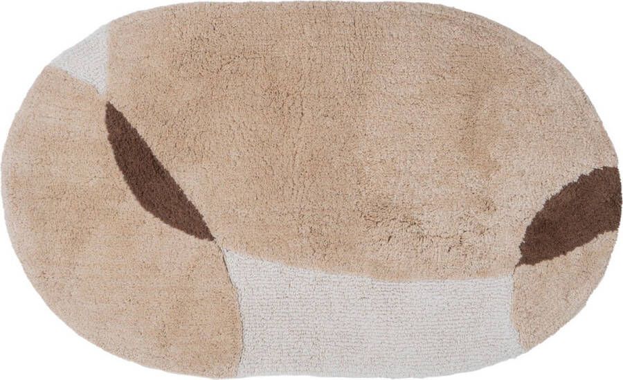 Veer Carpets Badmat Bink Beige Ovaal 50 x 80 cm