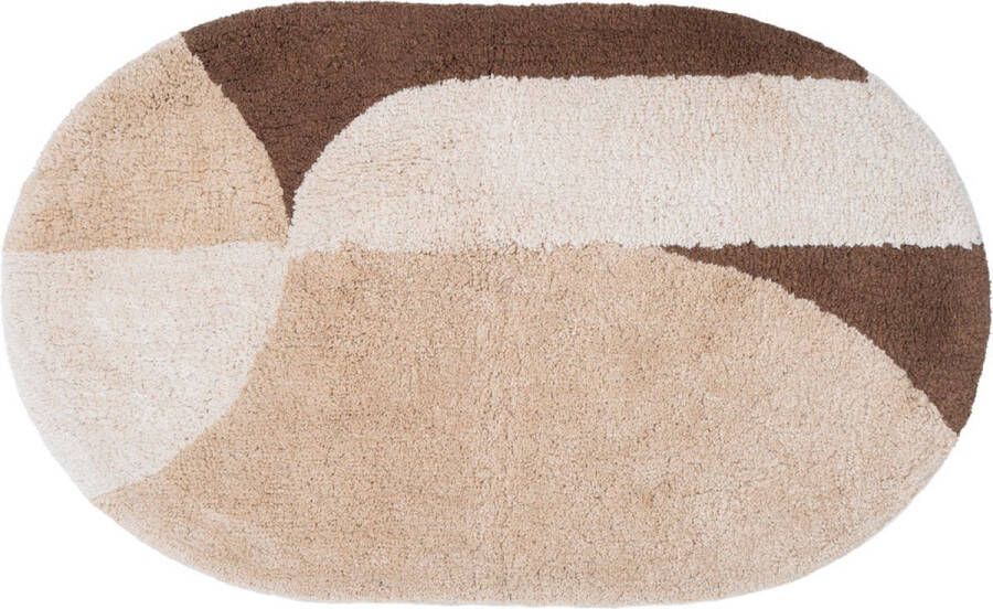 Veer Carpets Badmat Bowie Beige Ovaal 50 x 80 cm