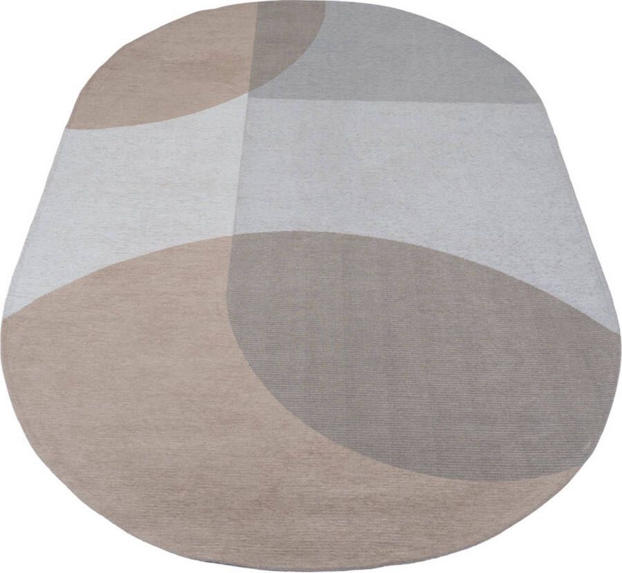 Veer Carpets Vloerkleed Eli Beige Ovaal 160 x 230 cm