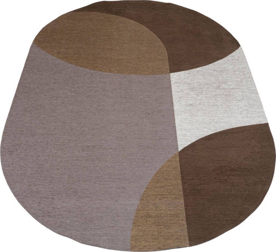 Veer Carpets Vloerkleed Eli Brown Ovaal 160 x 230 cm