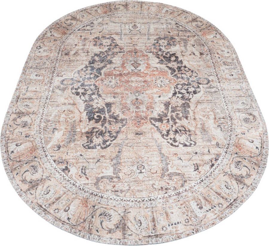 Veer Carpets Vloerkleed Mahal Beige 00 Ovaal 200 x 290 cm