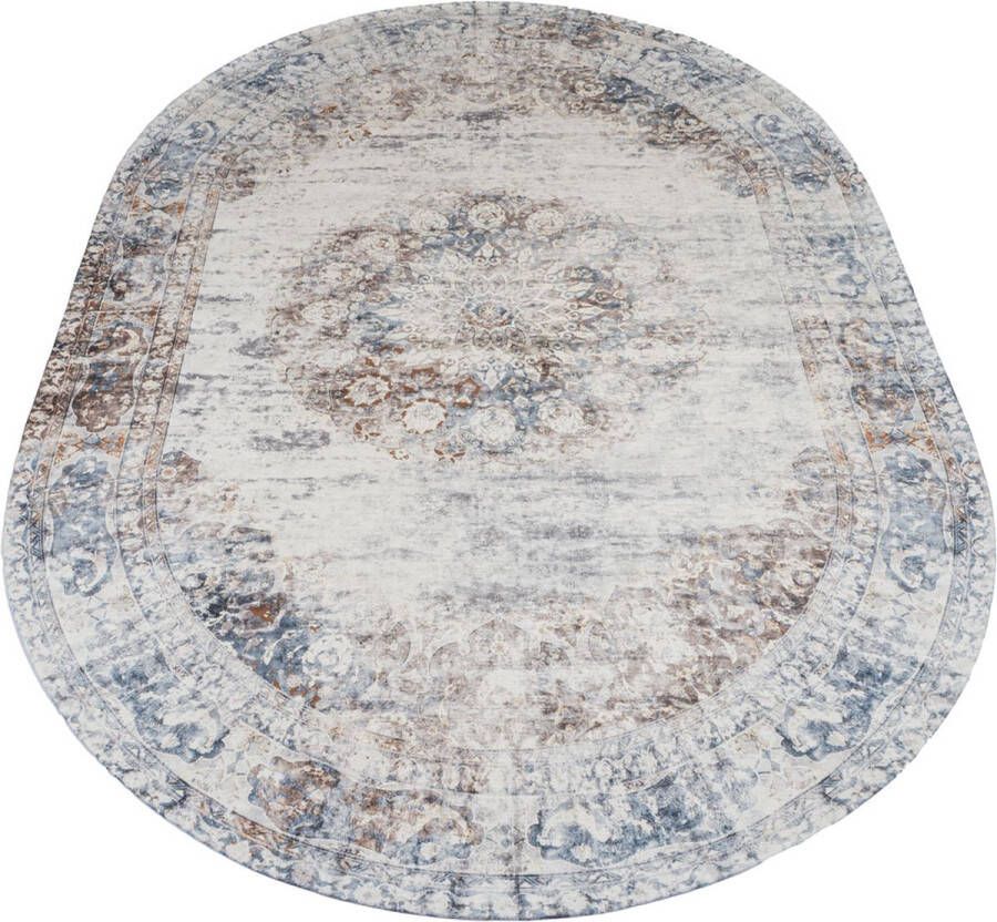 Veer Carpets Vloerkleed Viola Taupe Ovaal 160 x 230 cm
