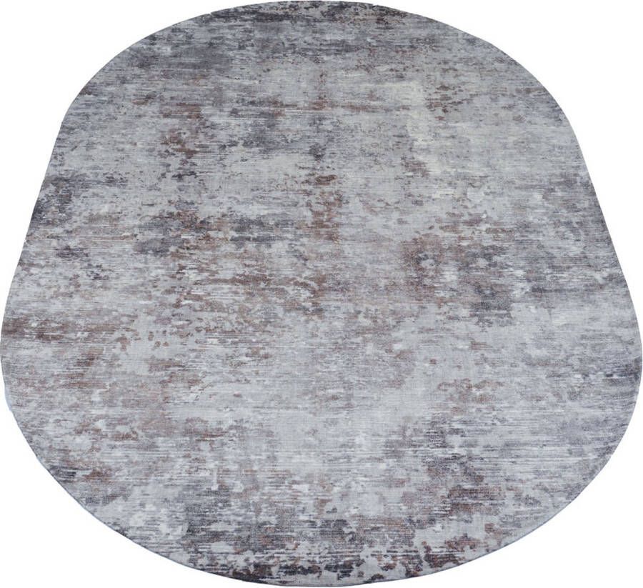 Veer Carpets Vloerkleed Yara Silver Ovaal 200 x 290 cm