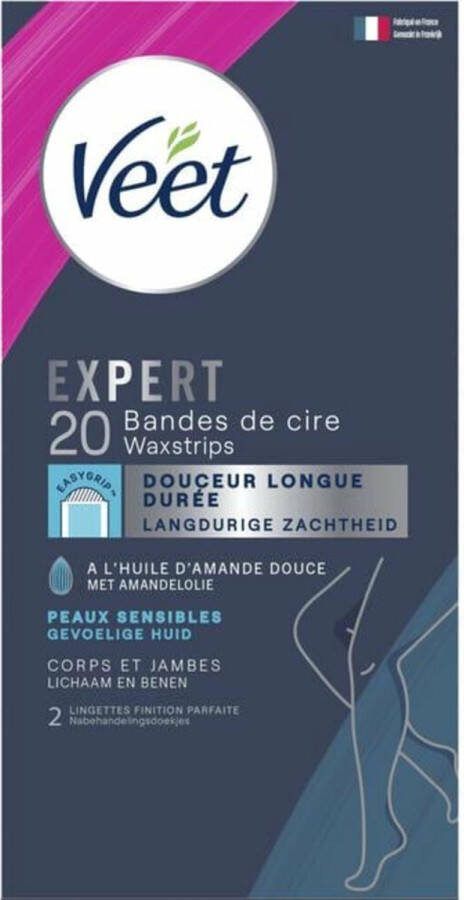 Veet 3x Expert Koude Waxstrips Benen Sensitive 20 stuks