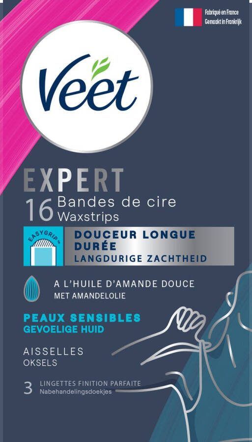 Veet Expert Ontharingsstrips Gevoelige Huid Oksels 16st