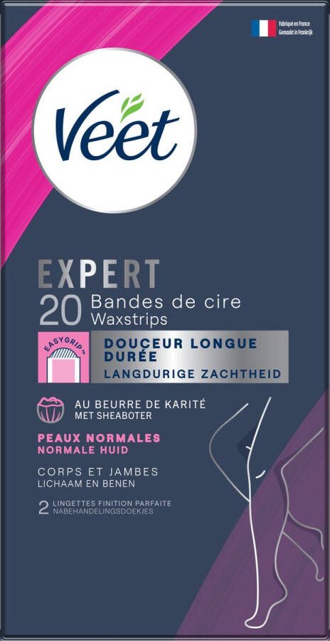 Veet EXPERT Ontharingsstrips Lichaam & benen Normale huid 20 stuks