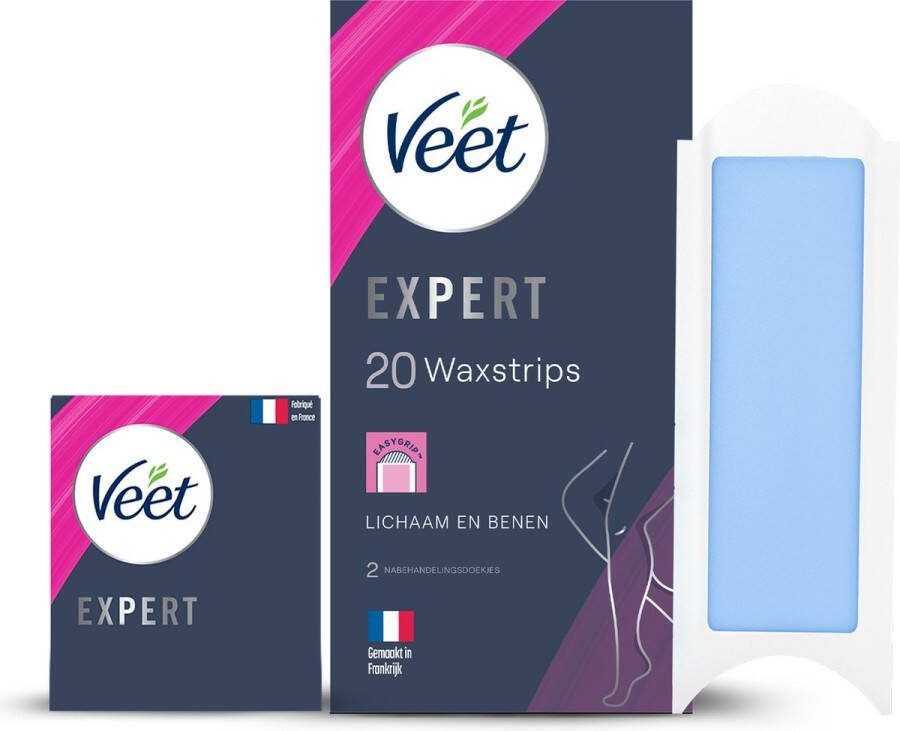 Veet Expert Ontharingsstrips Lichaam & benen Normale huid 20 stuks