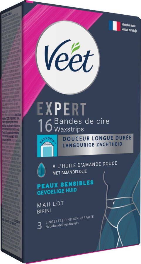 Veet Expert Ontharingsstrips Bikinilijn Gevoelige huid 16 stuks