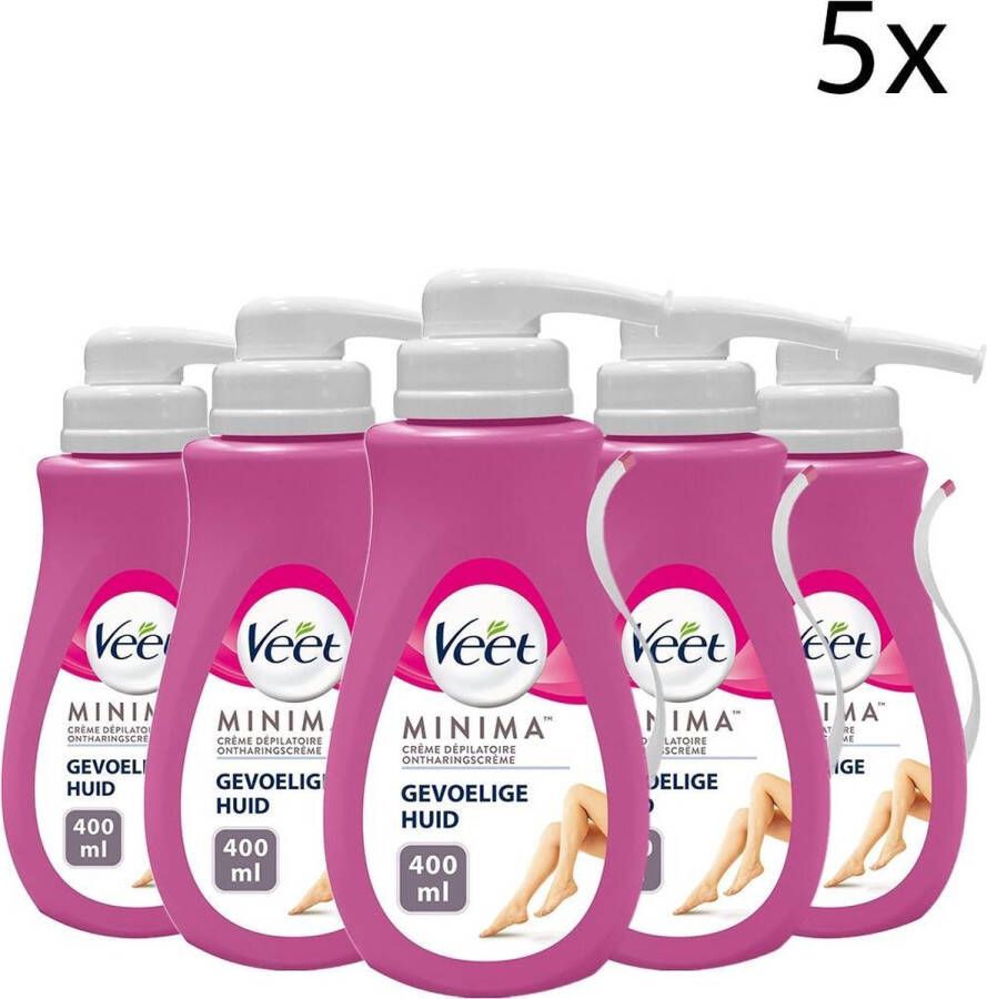 Veet Ontharingscrème Gevoelige Huid 5 x 400ml Voordeelverpakking