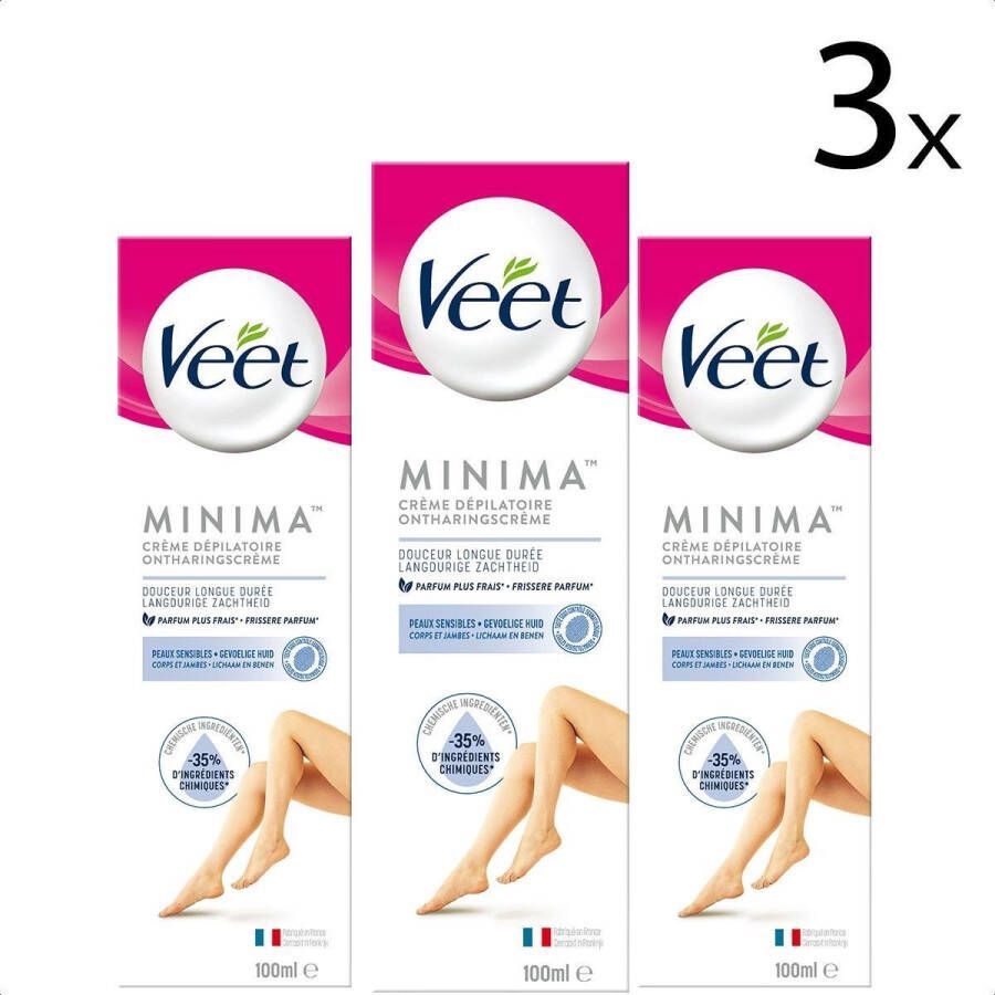 Veet Ontharingscreme Gevoelige Huid Minima 100 ml x3