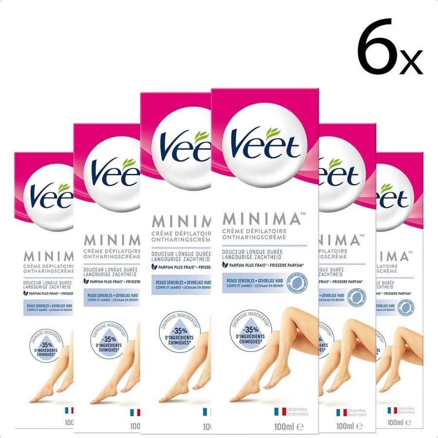 Veet Ontharingscreme Gevoelige Huid Minima 100 ml x6