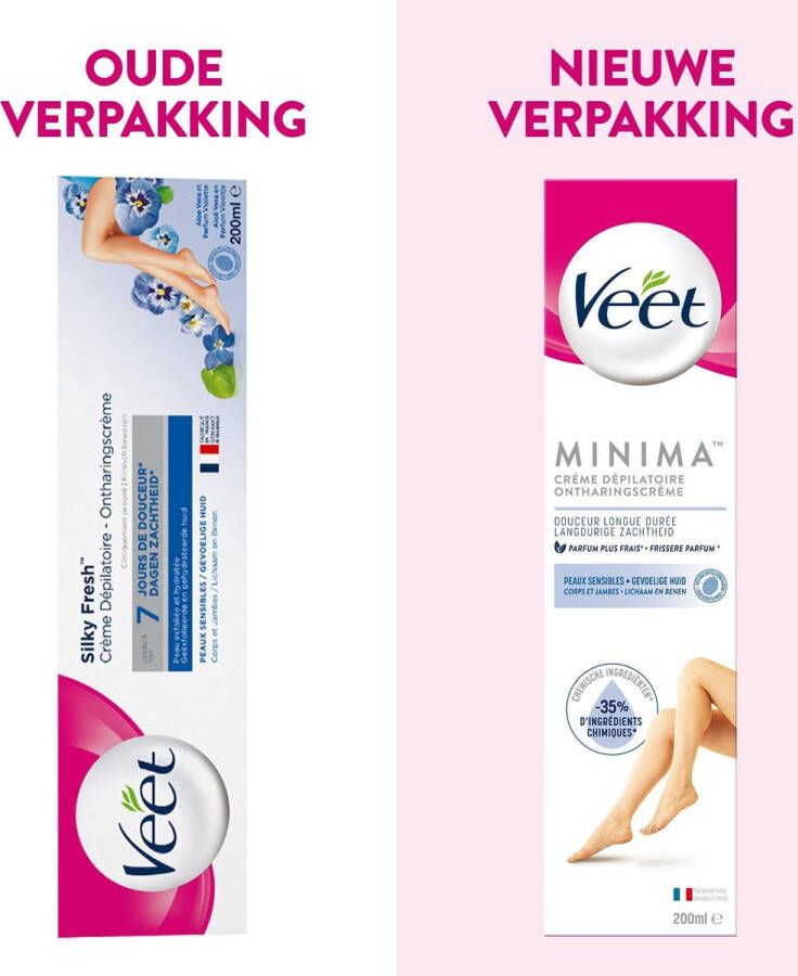 Veet Ontharingscreme Gevoelige Huid Minima 200ml x3