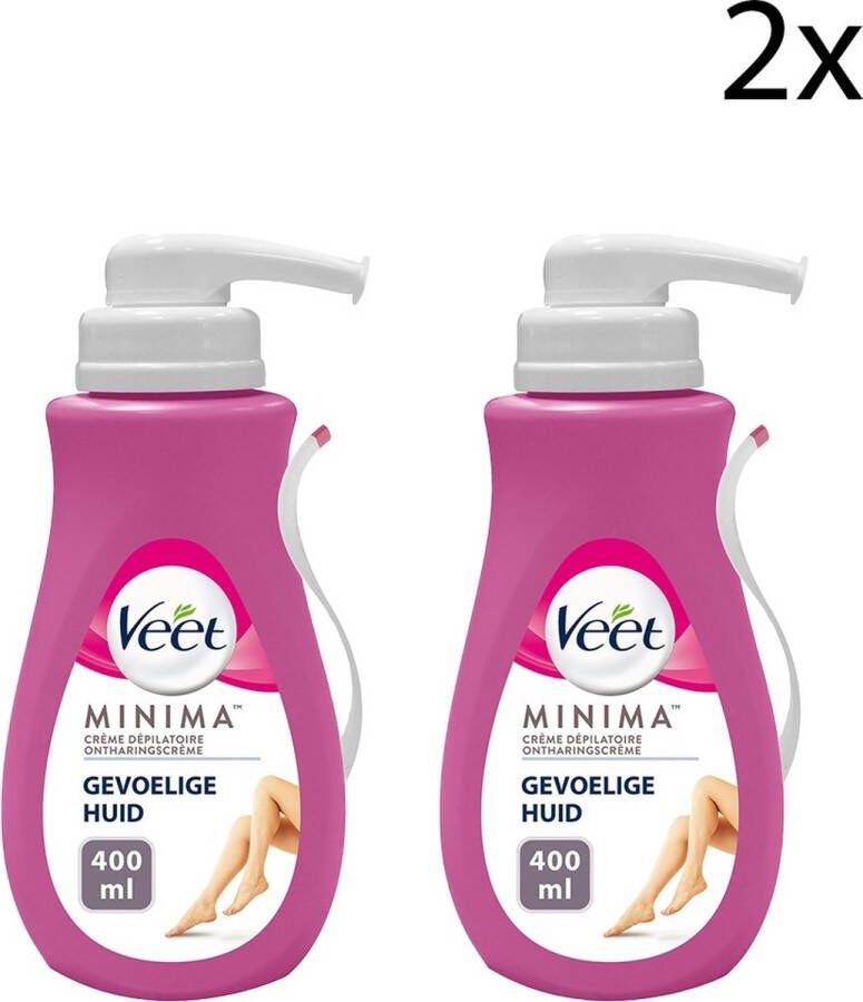 Veet Ontharingscreme Gevoelige Huid Silk & Fresh 400ml x2 Voordeelverpakking