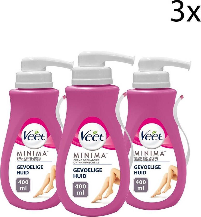 Veet Ontharingscrème Gevoelige Huid Silk & Fresh 400ml x3