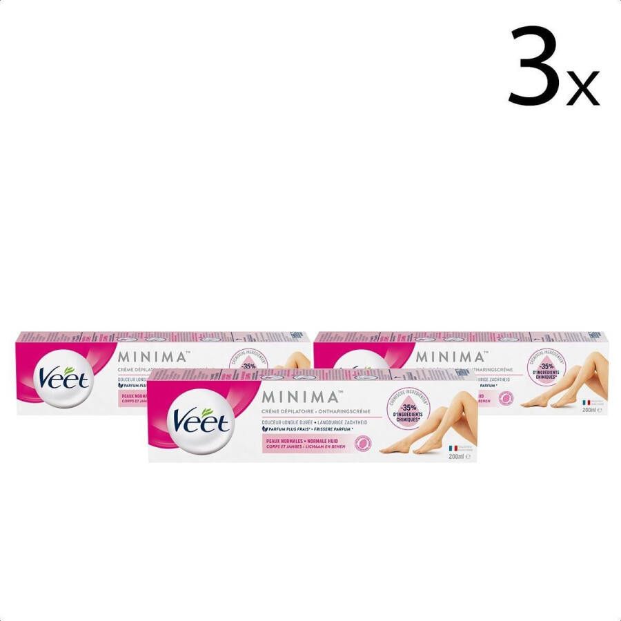 Veet Ontharingscreme Normale Huid Minima 200ml x3