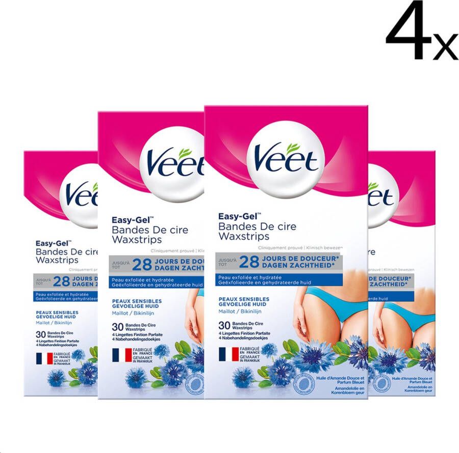 Veet Ontharingsstrips Bikinilijn 30 stuks x4