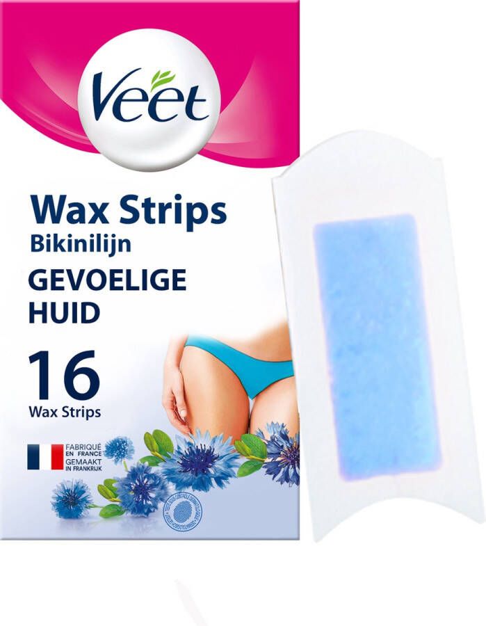 Veet Ontharingsstrips Bikinilijn & Oksels Gevoelige Huid 16 stuks