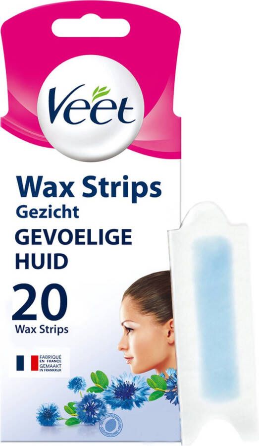 Veet Ontharingsstrips Gezicht Gevoelige Huid 20 stuks