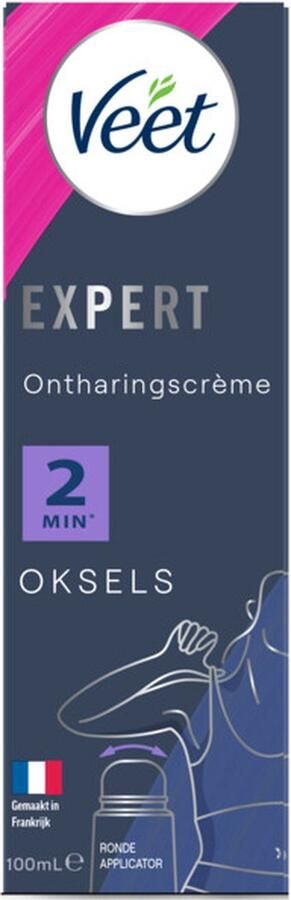 Veet 3x Expert Ontharingscrème Oksels 100 ml