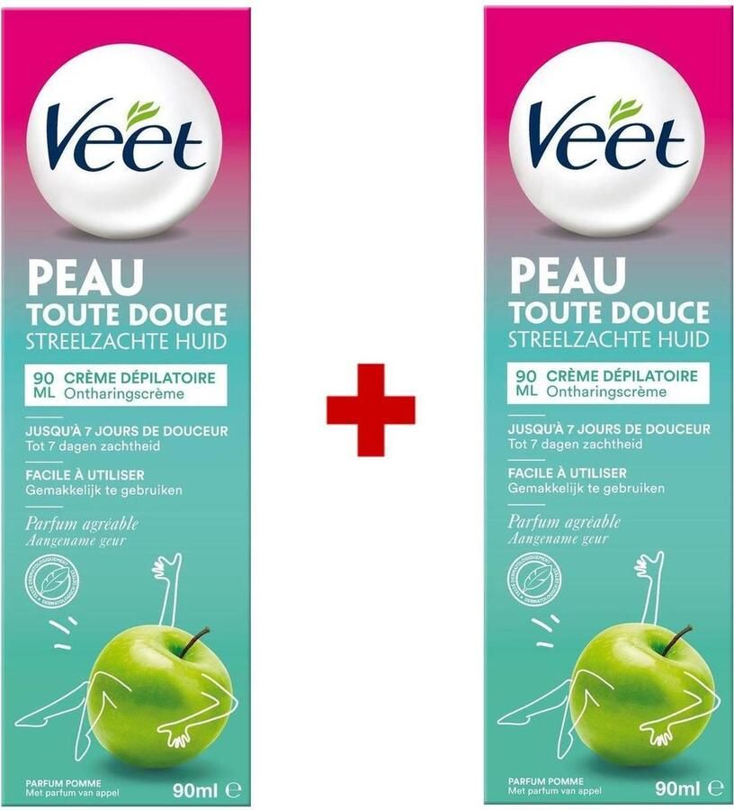 Veet Streelzachte Huid Ontharingscrème 2 x 90 ml