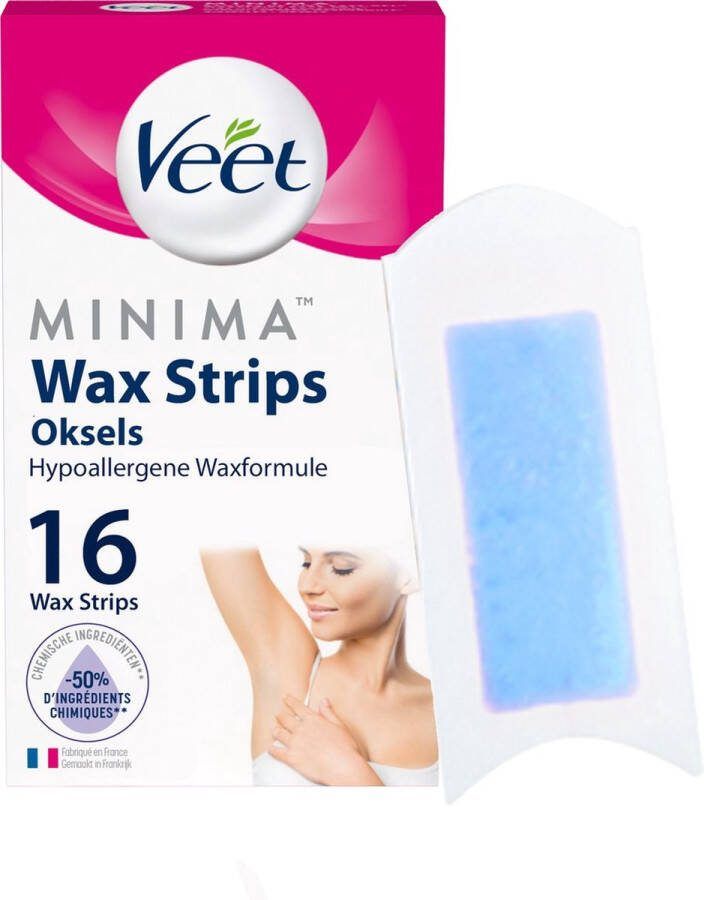 Veet x12 Ontharingsstrips Oksels Hypoallergene Minima 16 stuks