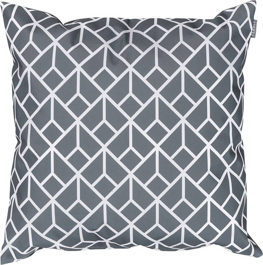Veeva Outdoor Sierkussen met Vulling 45cm Houtskool Geometrisch Binnen Buiten