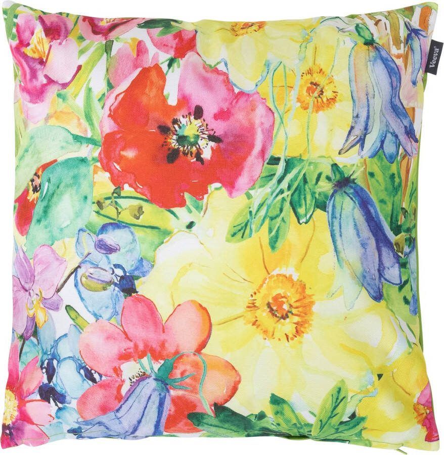 Veeva Outdoor Sierkussen met Vulling 45cm Schilderachtig Bloemig Binnen Buiten