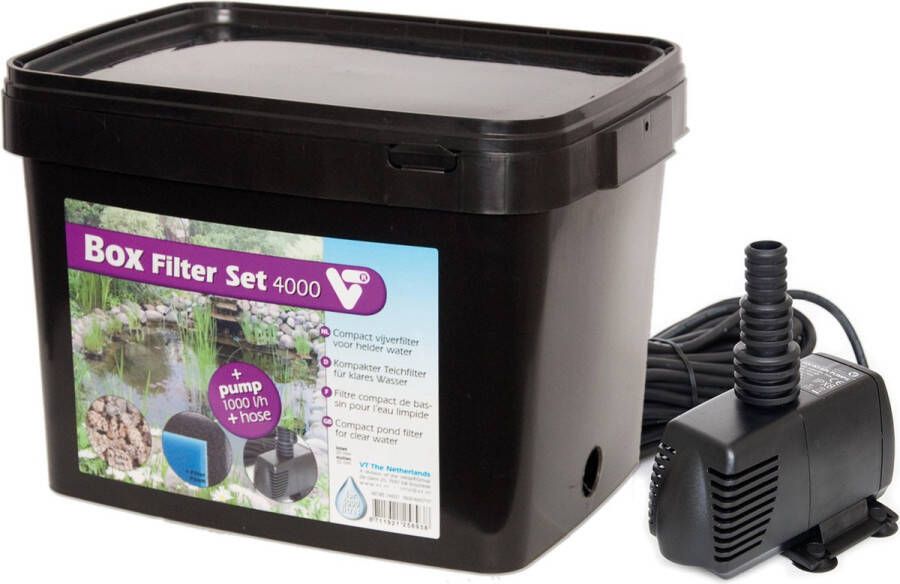 Velda Box Filter set 4000 Vijverfilter 20 L met pomp 1000 L 146037