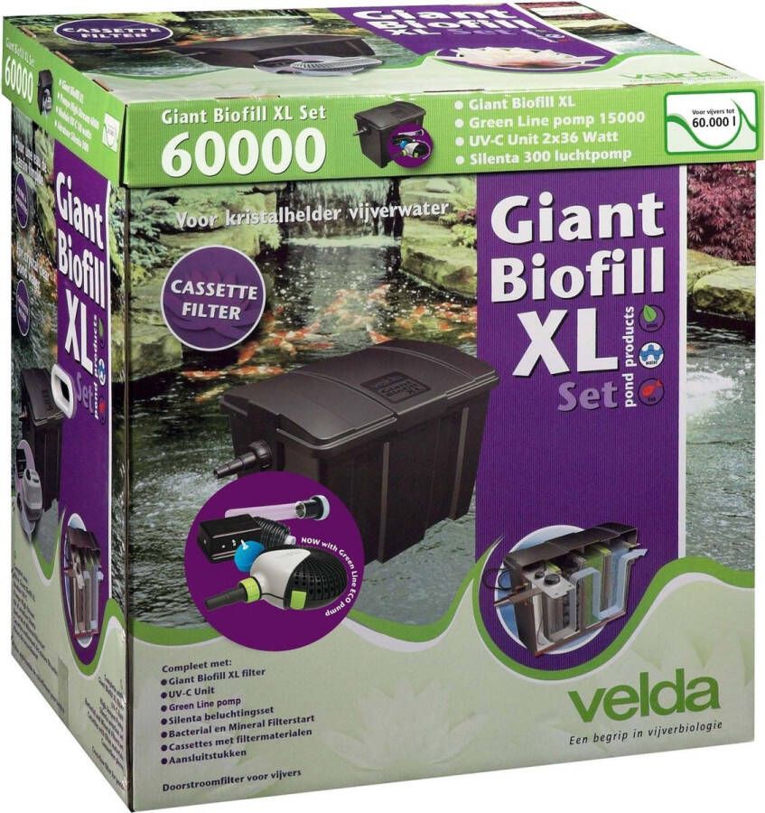 Velda Vijverpomp Vijverfilter Giant Biofill XL set 15000