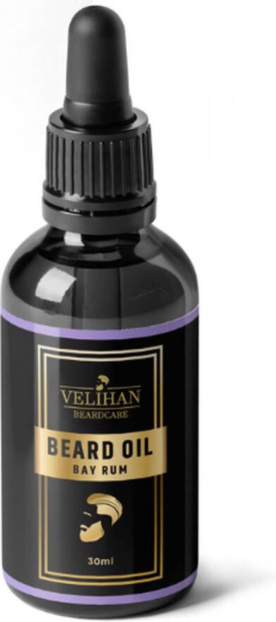 Velihan Beardcare Baardolie Bay Rum 30ml Baardverzorging Baardparfum Baardverzorging Baardolie voor korte & lange Baard Stimuleert de Baardgroei Baardolie voor baardgroei