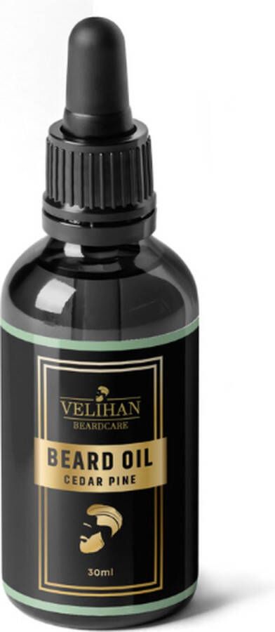 Velihan Beardcare Baardolie Cedar Pine (Ceder pijnboom) 30ml Baardverzorging Baardparfum Baardverzorging Baardolie voor korte & lange Baard Stimuleert de Baardgroei Baardolie voor baardgroei