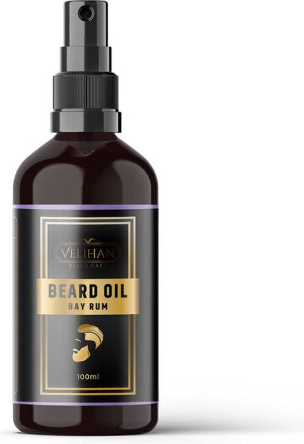 Velihanbeardcare Velihan Beardcare Baardolie Bay Rum 100ml -Baardolie voor baardgroei Baard olie Baard verzorging mannen Baardolie korte Baard Baardolie gevoelige huid